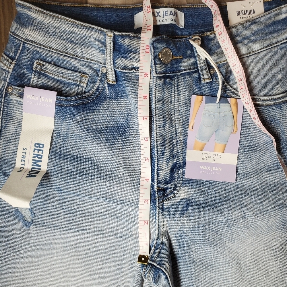 NWT Wax Jean Collection Bermuda Stretch Jean Shorts Women's Size Medium - Picture 6 of 16